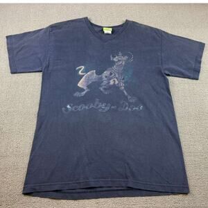Scooby-Doo‎ V-Neck T-Shirt Men L Dark Navy Cartoon Network Y2K 90s/00s Vintage